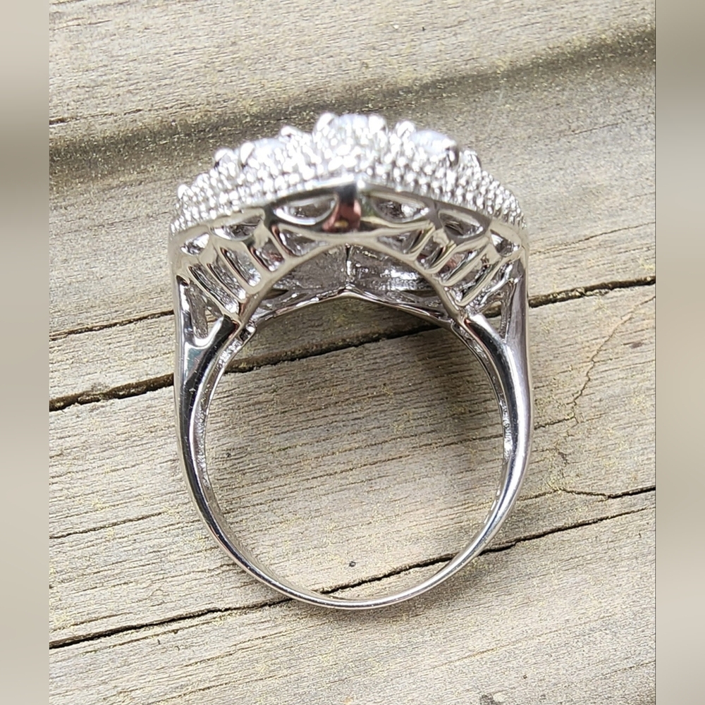 STERLING SILVER HEART RING SIZE 8 - Picture 4 of 11